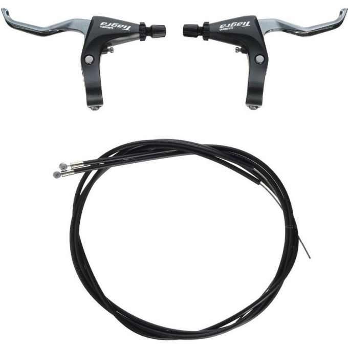Тормозная ручка SHIMANO TIAGRA 4700, черная, правая+левая, FLAT BAR, V-BR трос+оплетка EBL4700PA