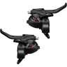 Шифтер/Тормозная ручка SHIMANO TOURNEY, EF41, левый/правый, 3x6 скоростей, трос+оплетка, черный ESTEF41P6AL