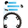 Звезда SHIMANO 105 36T-MT, передняя, для FC-R7000, для 52-36T, черный Y1WV36000